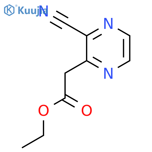 Ethyl 2-(3-cyanopyrazin-2-YL)acetate structure