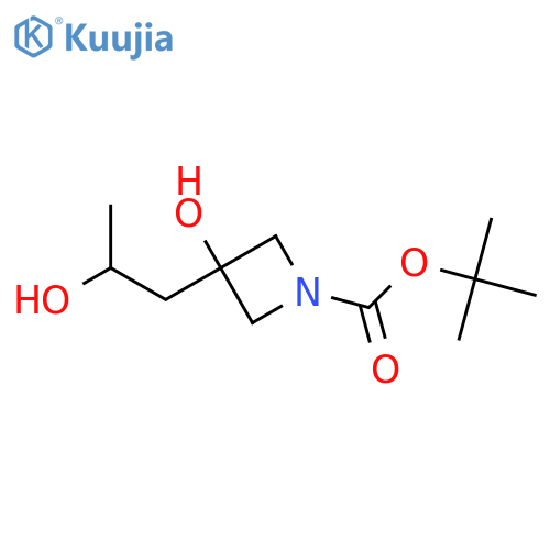 tert-butyl 3-hydroxy-3-(2-hydroxypropyl)azetidine-1-carboxylate structure