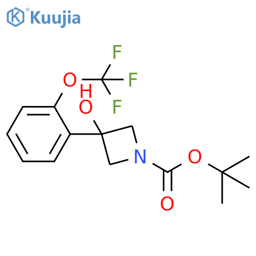tert-butyl 3-hydroxy-3-[2-(trifluoromethoxy)phenyl]azetidine-1-carboxylate structure