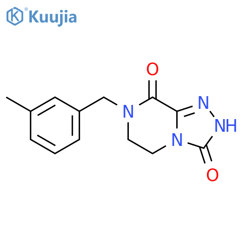 7-(3-methylbenzyl)-6,7-dihydro[1,2,4]triazolo[4,3-a]pyrazine-3,8(2H,5H)-dione structure