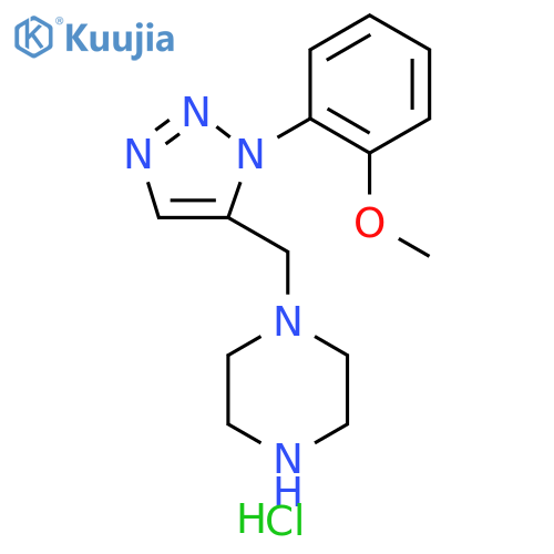 1-{1-(2-Methoxyphenyl)-1H-1,2,3-triazol-5-ylmethyl}piperazine dihydrochloride structure