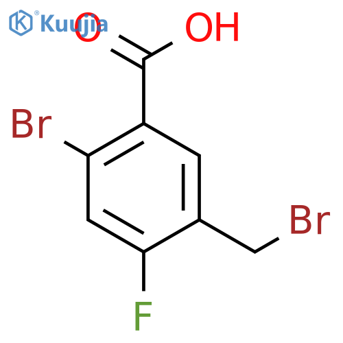 2-Bromo-5-(bromomethyl)-4-fluorobenzoic acid structure