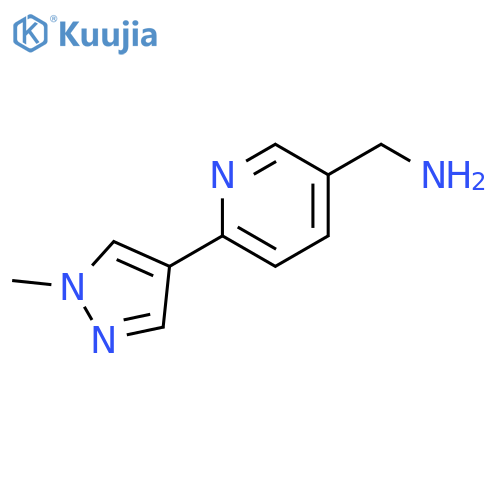 [6-(1-methylpyrazol-4-yl)-3-pyridyl]methanamine structure