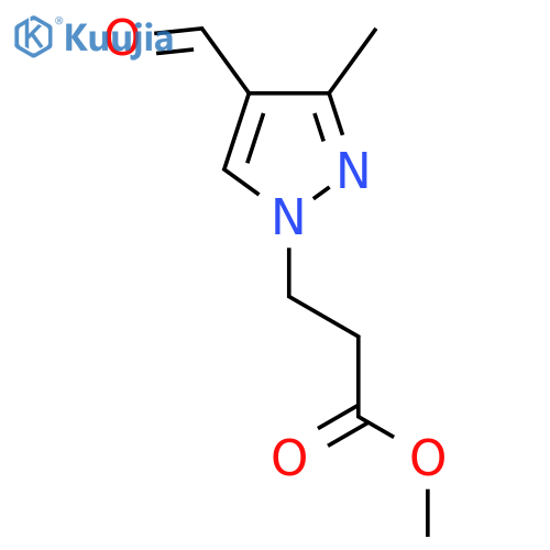 methyl 3-(4-formyl-3-methyl-1H-pyrazol-1-yl)propanoate structure