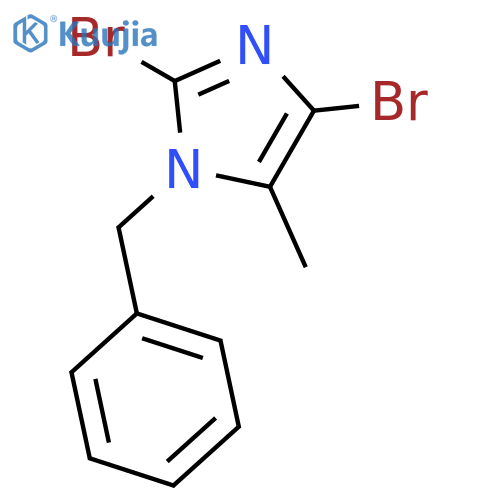 1-Benzyl-2,4-dibromo-5-methyl-1H-imidazole structure