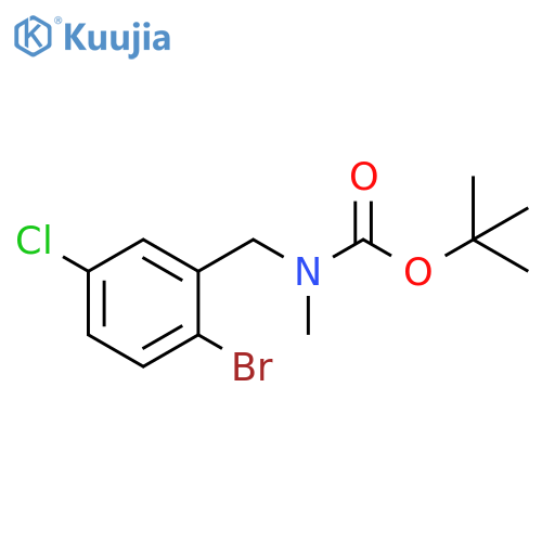 tert-butyl N-(2-bromo-5-chlorophenyl)methyl-N-methylcarbamate structure