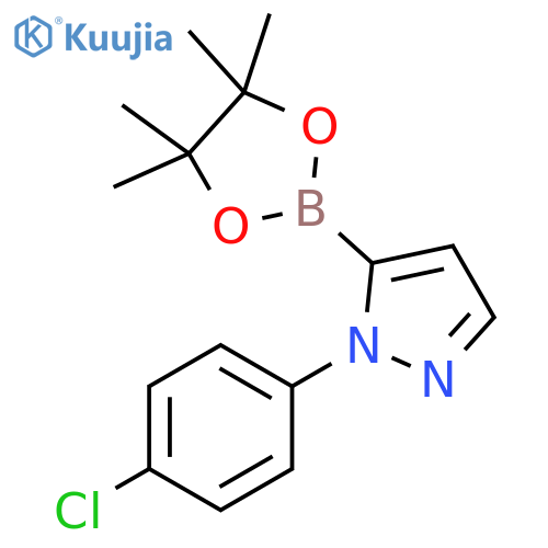 1-(4-chlorophenyl)-5-(tetramethyl-1,3,2-dioxaborolan-2-yl)-1H-pyrazole structure