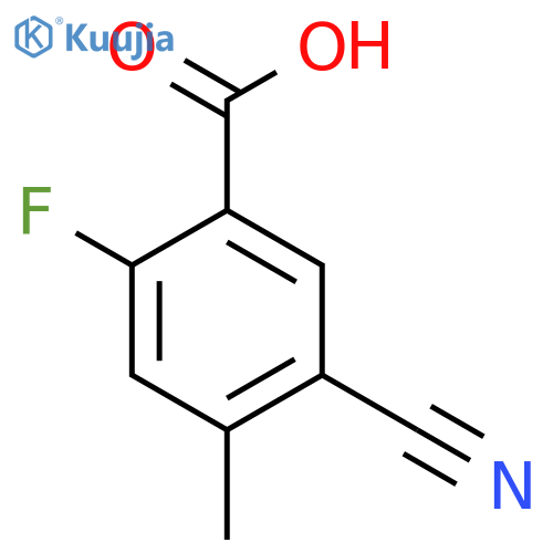 5-Cyano-2-fluoro-4-methylbenzoic acid structure
