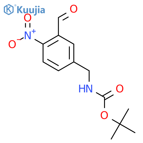 tert-butyl N-(3-formyl-4-nitrophenyl)methylcarbamate structure