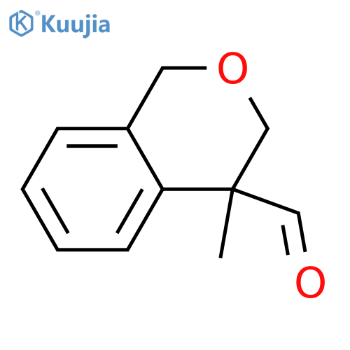 4-methyl-3,4-dihydro-1H-2-benzopyran-4-carboxaldehyde structure