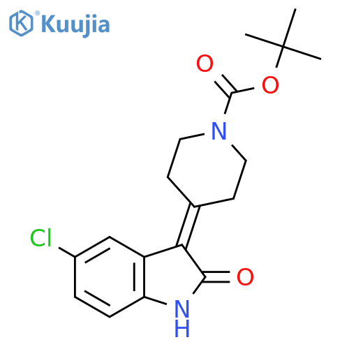 tert-butyl 4-(5-chloro-2-oxo-2,3-dihydro-1H-indol-3-ylidene)piperidine-1-carboxylate structure