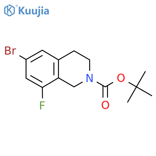 tert-butyl 6-bromo-8-fluoro-1,2,3,4-tetrahydroisoquinoline-2-carboxylate structure