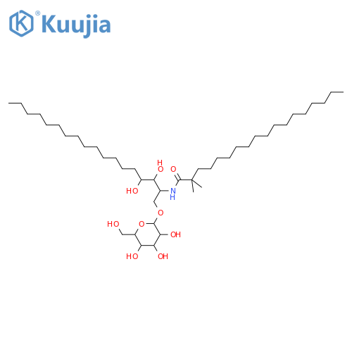 Octadecanamide, N-[(1S,2S,3R)-1-[(α-D-galactopyranosyloxy)methyl]-2,3-dihydroxyheptadecyl]-2,2-dimethyl- structure