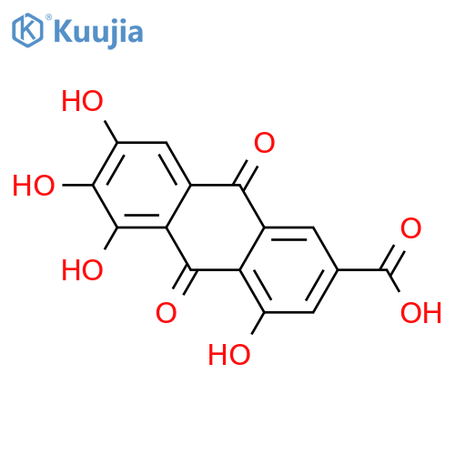 4,5,6,7-Tetrahydroxyanthraquinone-2-carboxylic acid structure