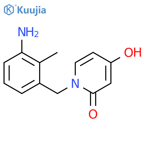 1-[(3-Amino-2-methylphenyl)methyl]-4-hydroxy-2(1H)-pyridinone structure