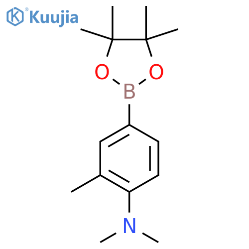 N,N,2-trimethyl-4-(tetramethyl-1,3,2-dioxaborolan-2-yl)aniline structure