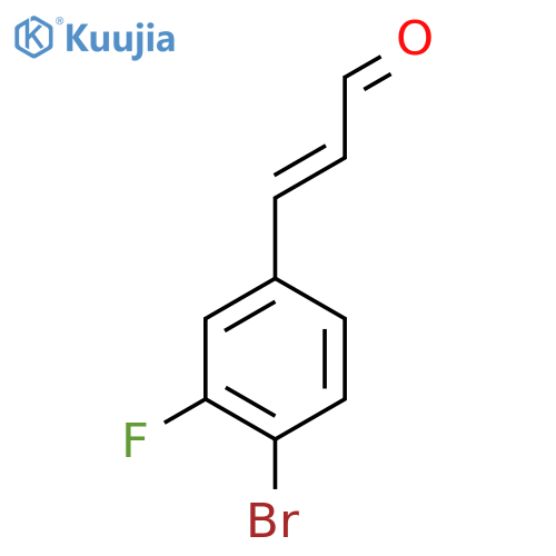 3-(4-bromo-3-fluorophenyl)prop-2-enal structure