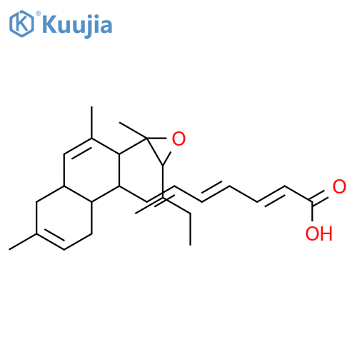 2,4,6-Heptatrienoic acid, 7-[(1S,2S,4aR,8aR)-1,2,4a,5,8,8a-hexahydro-3,6-dimethyl-2-[(2R,3R)-2-methyl-3-[(1R)-1-methylpropyl]-2-oxiranyl]-1-naphthalenyl]-, (2E,4E,6E)- structure