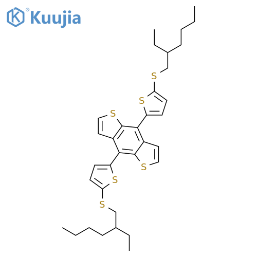 Benzo[1,2-b:4,5-b']dithiophene, 4,8-bis[5-[(2-ethylhexyl)thio]-2-thienyl]- structure