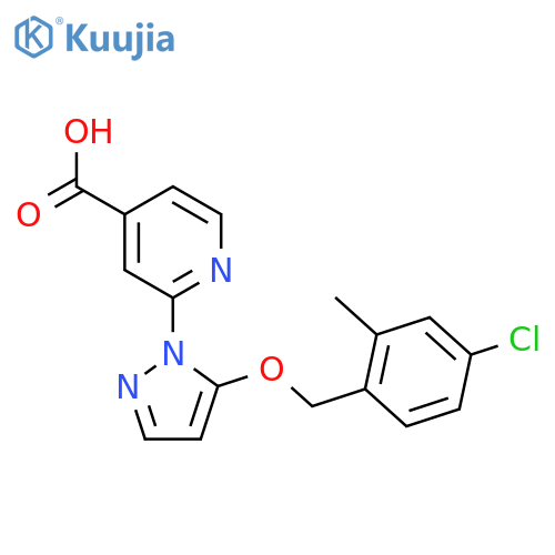 2-{5-[(4-Chloro-2-Methylphenyl)methoxy]-1h-Pyrazol-1-Yl}pyridine-4-Carboxylic Acid structure