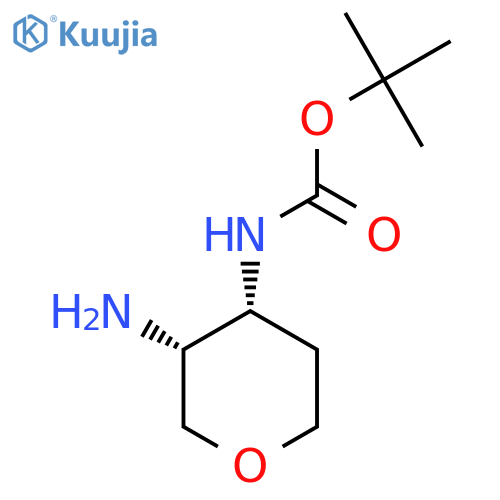 tert-butyl N-[(3R,4R)-3-aminotetrahydropyran-4-yl]carbamate structure