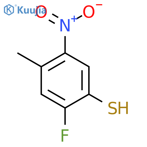 2-fluoro-4-methyl-5-nitrobenzene-1-thiol structure