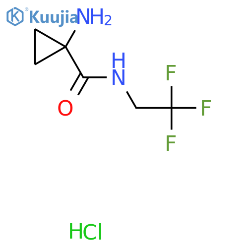 1-Amino-N-(2,2,2-trifluoroethyl)cyclopropanecarboxamide hydrochloride structure