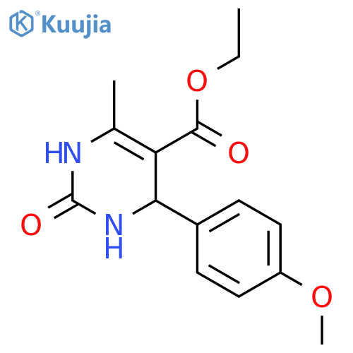 5-Pyrimidinecarboxylic acid,1,2,3,4-tetrahydro-4-(4-methoxyphenyl)-6-methyl-2-oxo-, ethyl ester structure