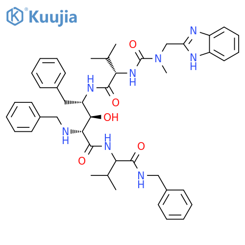 L-Lyxonamide,4-[[2-[[[(1H-benzimidazol-2-ylmethyl)methylamino]carbonyl]amino]-3-methyl-1-oxobutyl]amino]-2,4,5-trideoxy-N-[2-methyl-1-[[(phenylmethyl)amino]carbonyl]propyl]-5-phenyl-2-[(phenylmethyl)amino]-,[1(S),4(S)]- (9CI) structure