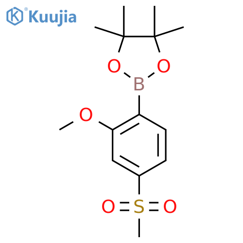 2-(2-Methoxy-4-(methylsulfonyl)phenyl)-4,4,5,5-tetramethyl-1,3,2-dioxaborolane structure