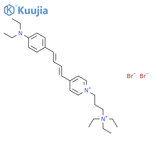 Pyridinium,4-[4-[4-(diethylamino)phenyl]-1,3-butadien-1-yl]-1-[3-(triethylammonio)propyl]-,bromide (1:2) structure