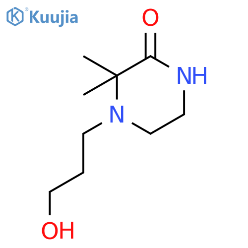 2-Piperazinone,4-(3-hydroxypropyl)-3,3-dimethyl- structure