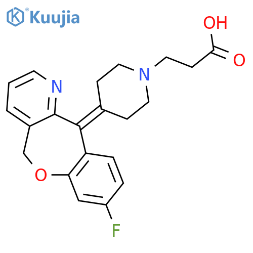1-Piperidinepropanoicacid, 4-(8-fluoro[1]benzoxepino[4,3-b]pyridin-11(5H)-ylidene)- structure