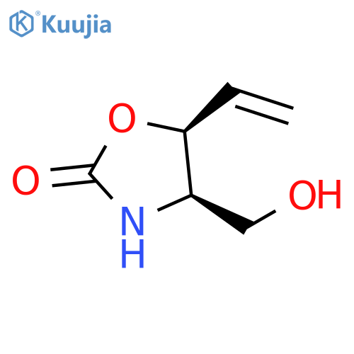 (4R,5S)-5-ethenyl-4-(hydroxymethyl)-1,3-oxazolidi
n-2-one structure