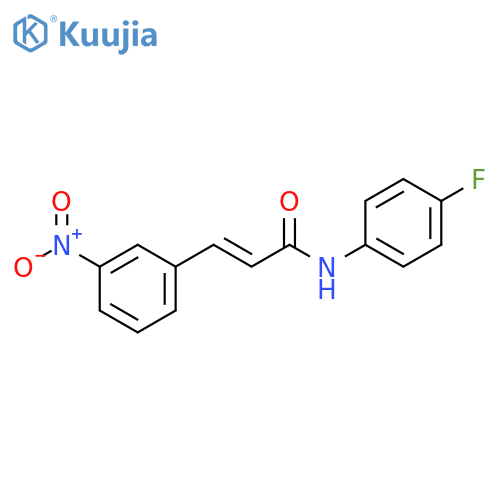 (2E)-N-(4-fluorophenyl)-3-(3-nitrophenyl)prop-2-enamide structure