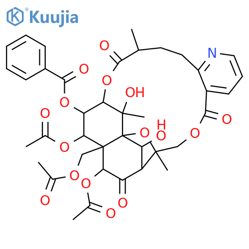 Per(deacyl)wilforine; 8-Ketone, 2-benzoyl, 1,9,14-tri-Ac structure