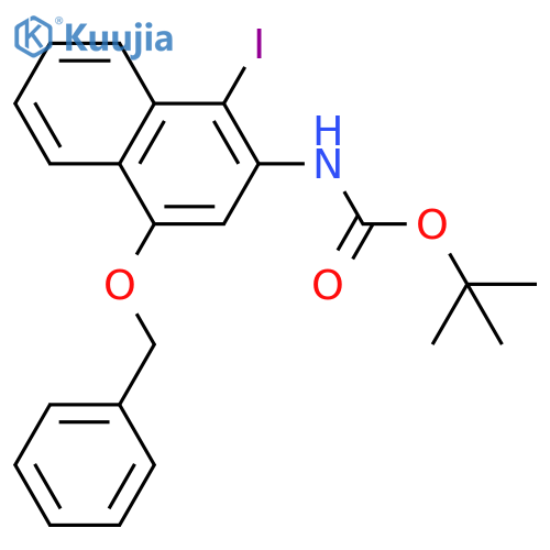 Tert-Butyl (4-(benzyloxy)-1-iodonaphthalen-2-yl)carbamate structure