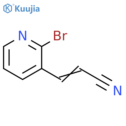 (2E)-3-(2-bromopyridin-3-yl)prop-2-enenitrile structure
