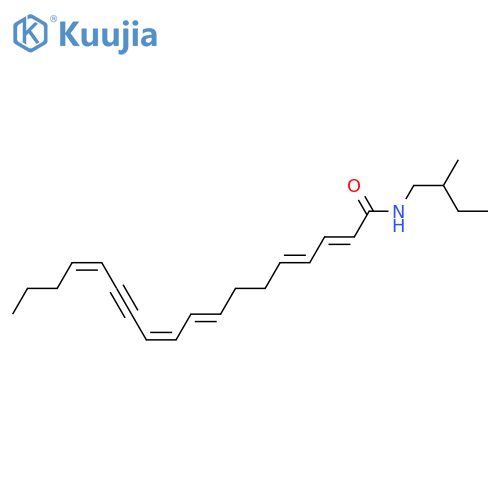 2,4,8,10,14-Octadecapentaen-12-ynoic acid; (2E,4E,8E,10Z,14Z)-form, 2-Methylbutylamide structure