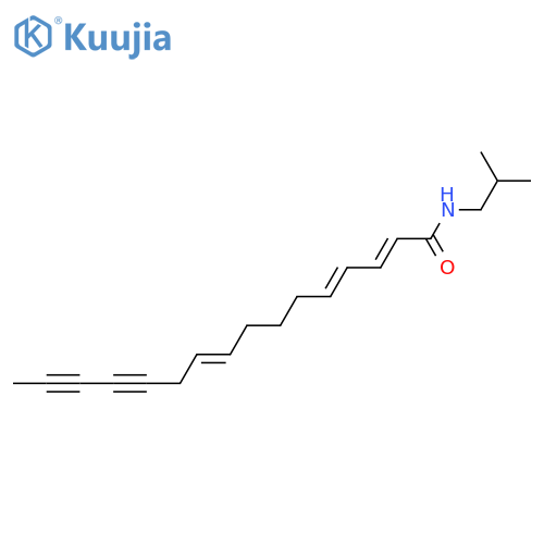 2,4,9-Hexadecatriene-12,14-diynoic acid; (2E,4E,9Z)-form, 2-Methylpropylamide structure