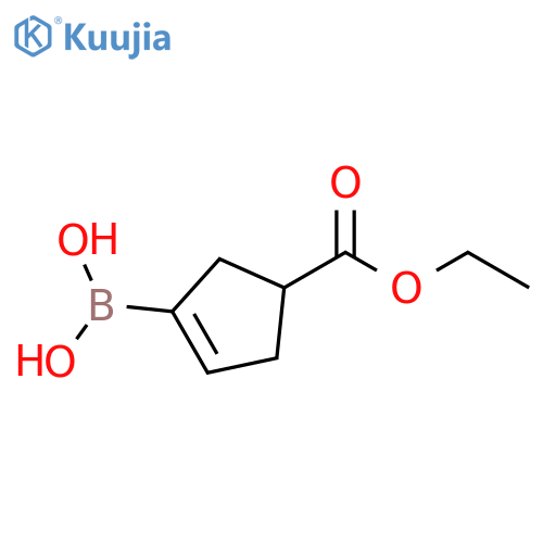 1-Ethyl 3-borono-3-cyclopentene-1-carboxylate structure