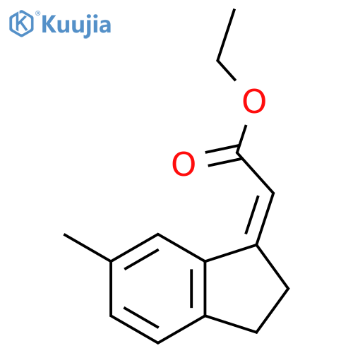 ethyl 2-(1Z)-6-methyl-2,3-dihydro-1H-inden-1-ylideneacetate structure