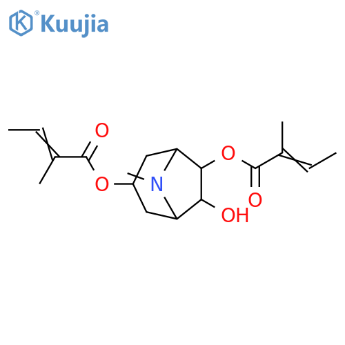 2-Butenoic acid, 2-methyl-,7-hydroxy-8-methyl-8-azabicyclo[3.2.1]octane-3,6-diyl ester structure