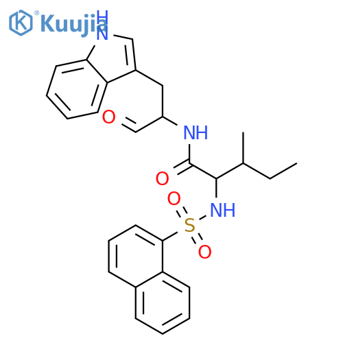 N-(1-Naphthalenylsulfonyl)-Ile-Trp-aldehyde structure