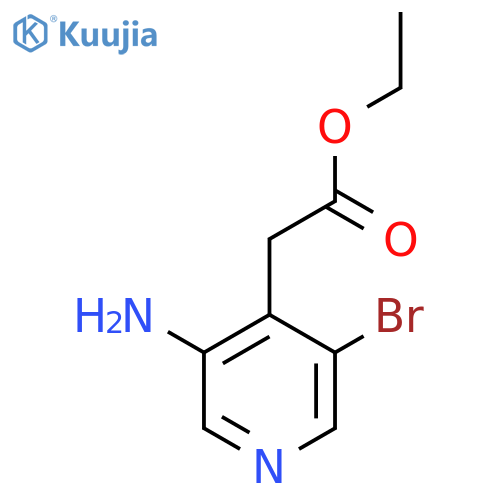 Ethyl 3-amino-5-bromopyridine-4-acetate structure