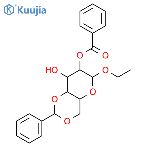 (4aR,6R,7R,8S,8aR)-6-Ethoxy-8-hydroxy-2-phenylhexahydropyrano[3,2-d][1,3]dioxin-7-yl benzoate structure
