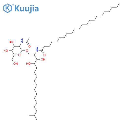 Docosanamide,N-[(1S,2S,3R)-1-[[[2-(acetylamino)-2-deoxy-b-D-glucopyranosyl]oxy]methyl]-2,3-dihydroxy-15-methylhexadecyl]-(9CI) structure