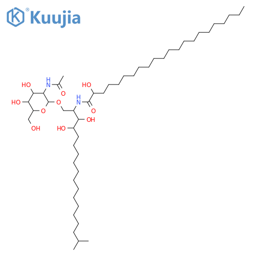 Docosanamide, N-[(1S,2S,3R)-1-[[[2-(acetylamino)-2-deoxy-β-D-glucopyranosyl]oxy]methyl]-2,3-dihydroxy-16-methylheptadecyl]-2-hydroxy-, (2R)- (9CI) structure
