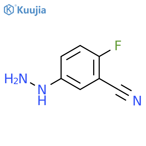 2-Fluoro-5-hydrazinylbenzonitrile structure