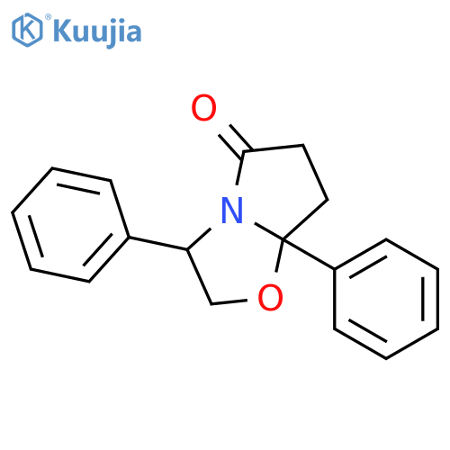 (3S,7aS)-3,7a-Diphenyltetrahydropyrrolo[2,1-b]oxazol-5(6H)-one structure